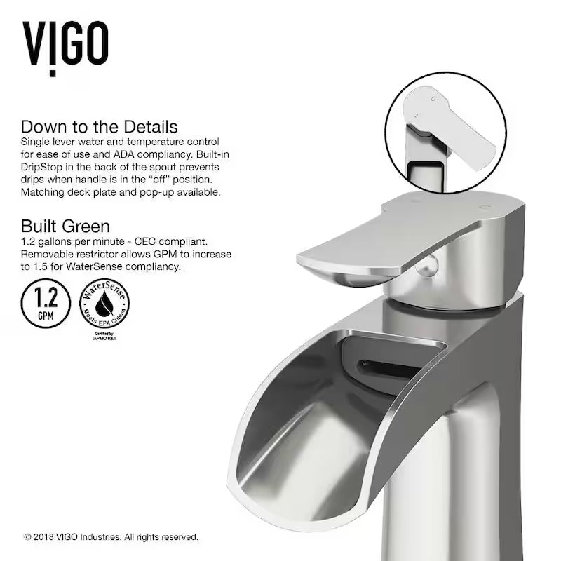Single Handle Brushed Nickel Bathroom Faucet S300560