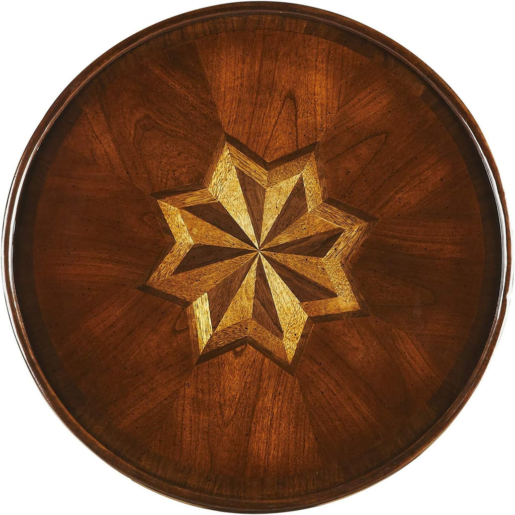 Round Inlaid Accent Table G505