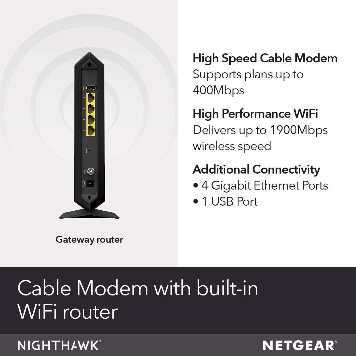 Cable Modem WiFi Router Combo N579520