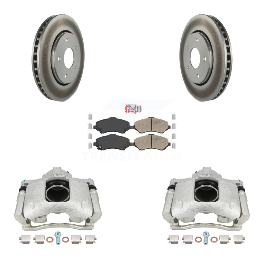 Front Disc Brake Caliper Coated Rotors And Ceramic Pads Kit S792