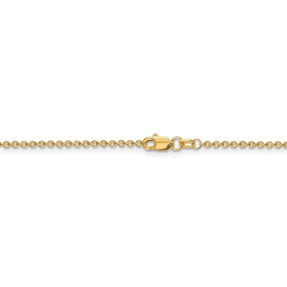 14k Gold 1.6mm Cable Chain Necklace 30 Inch 5.0 Grams K9441