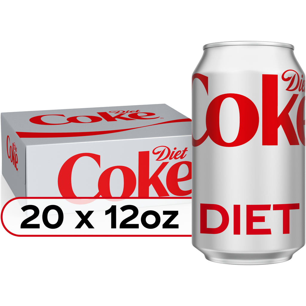 20 Pack Diet Coke Soda Soft Drink, 12 fl oz E383