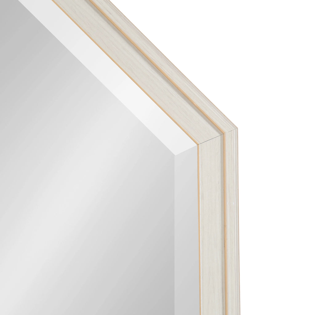Octagon Wall Mirror with Stepped Frame and Beveled Edge Y685