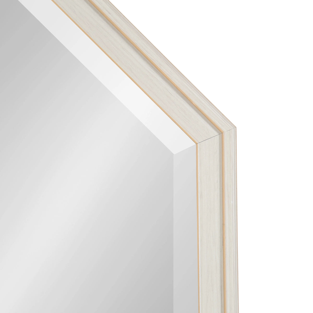 Octagon Wall Mirror with Stepped Frame and Beveled Edge Y685