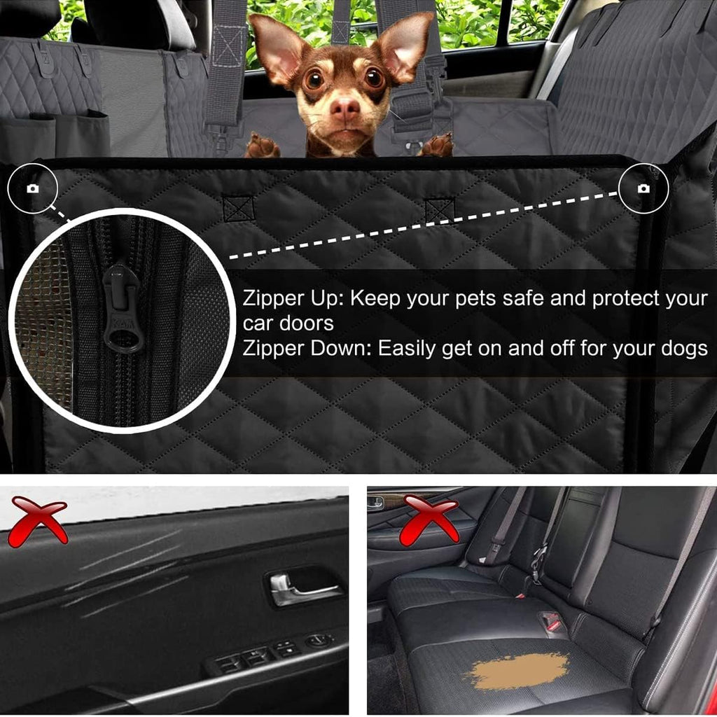 Waterproof Nonslip Dog Car Seat Cover with Storage Pocket G459