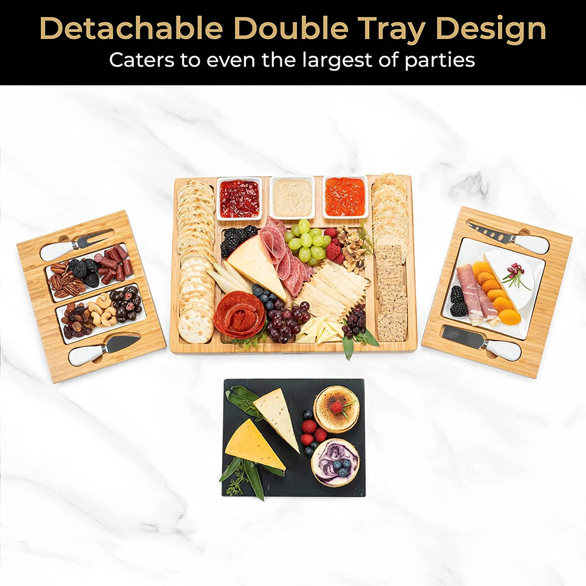 Bamboo Cheese Board and Knife Set Y9271