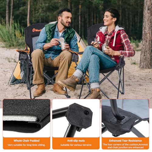 Oversized Padded Camping Chair with Arms O1994
