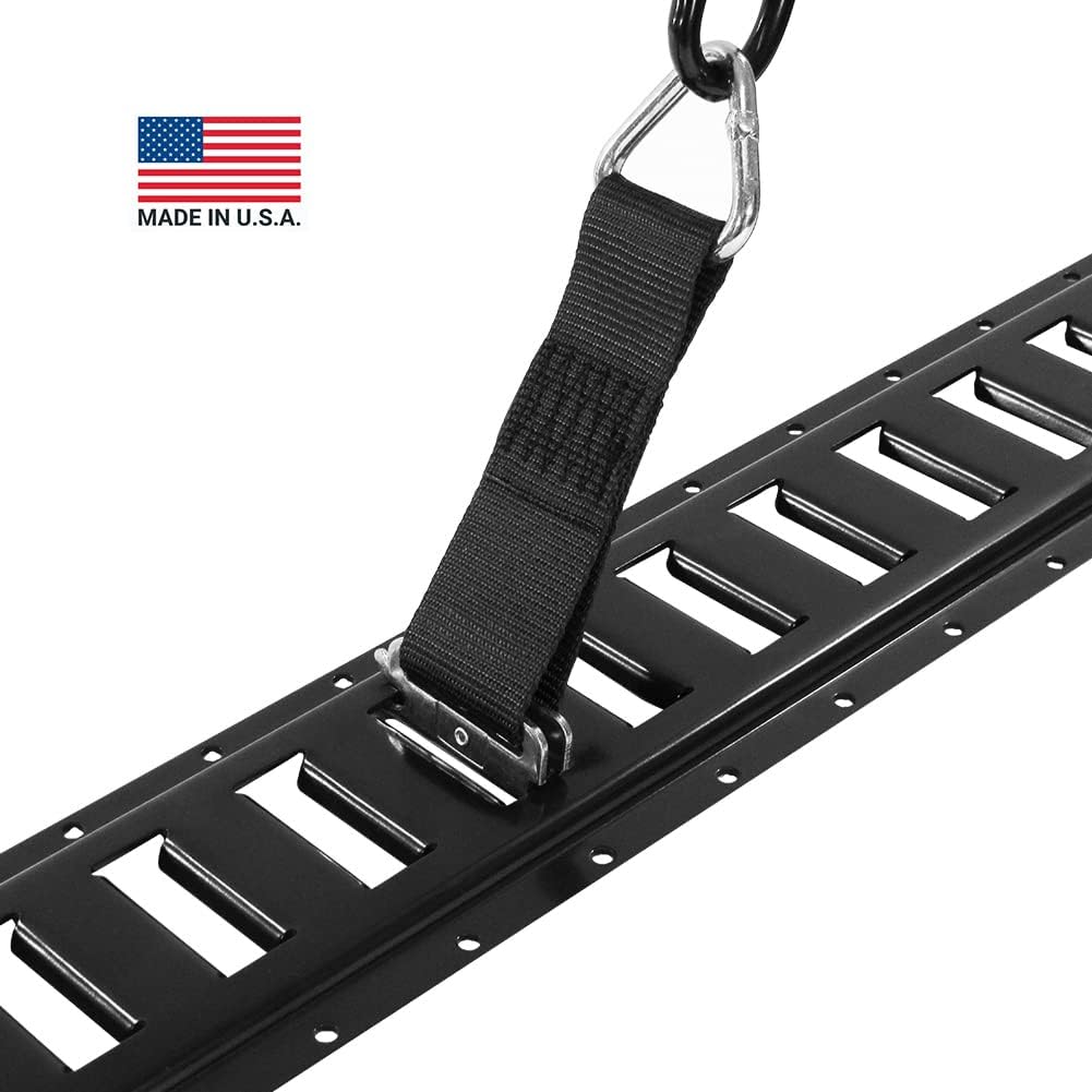 Black 5 FT Steel E-Track Rails 4 Pack L902