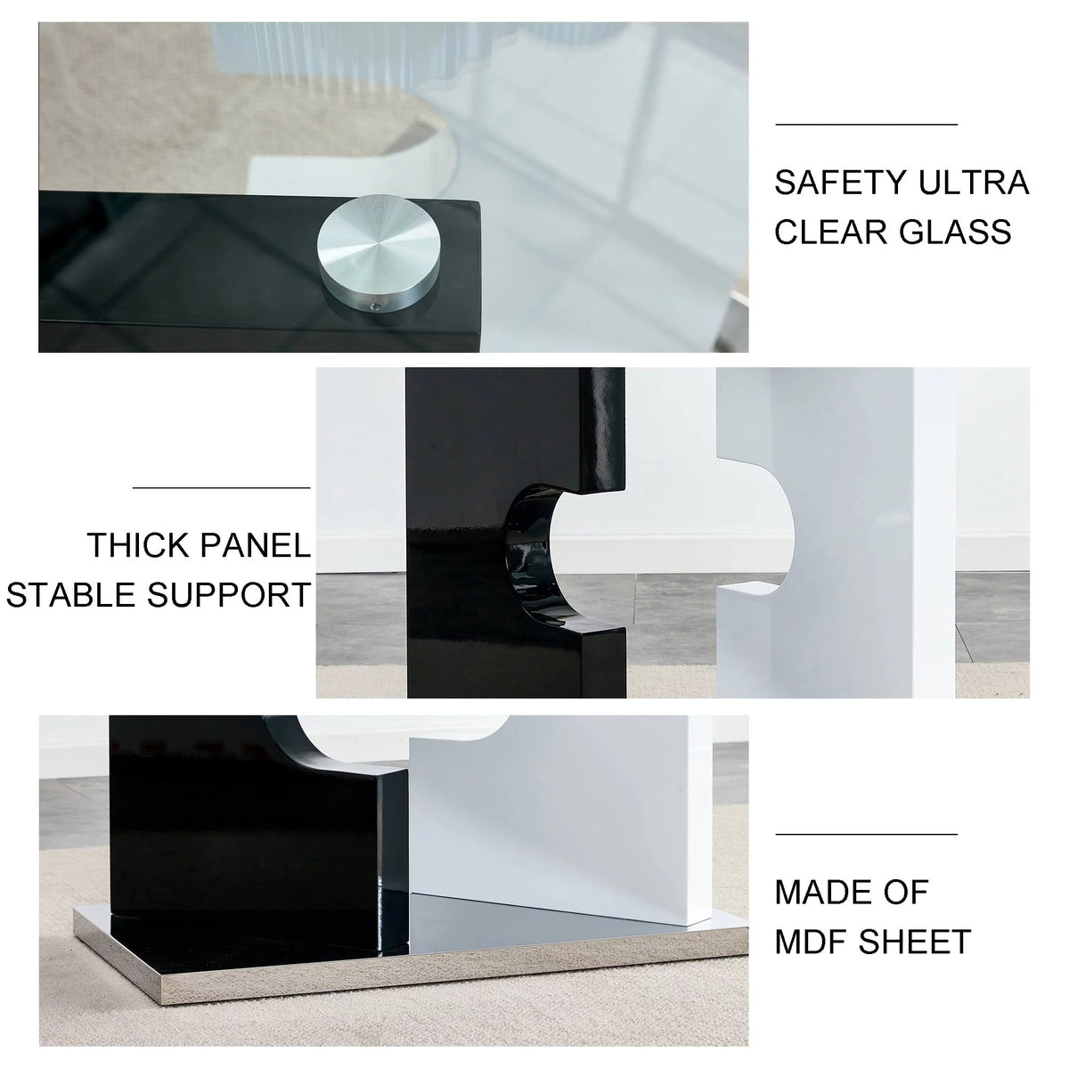 Glass Dining Table for 6 People V2732