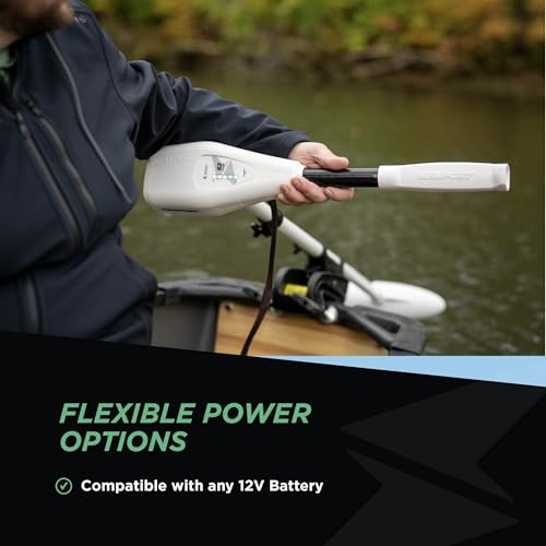 62lb Thrust Transom Mounted Saltwater Electric Trolling Motor with LED Battery Indicator 40" Shaft L5528