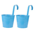 Vintage Hanging Flower Pots Plant Bucket Tinplate Planters E5872