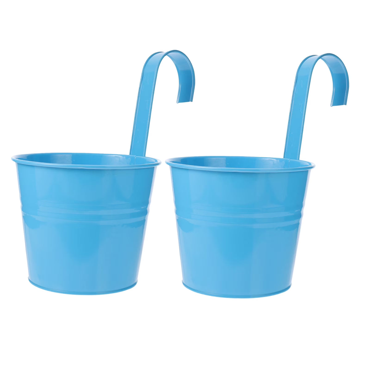 Vintage Hanging Flower Pots Plant Bucket Tinplate Planters E5872