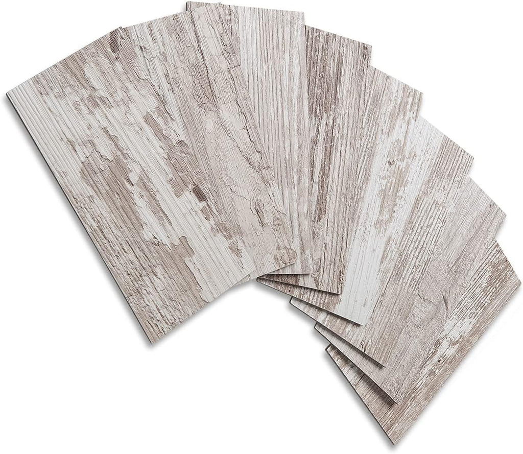 100 Piece Peel and Stick PVC Tile 3 Inch x 6 Inch Rustic Brick E3366