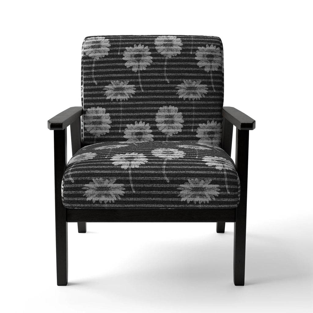 Upholstered Patterned Accent Chair and Arm Chair Y532772