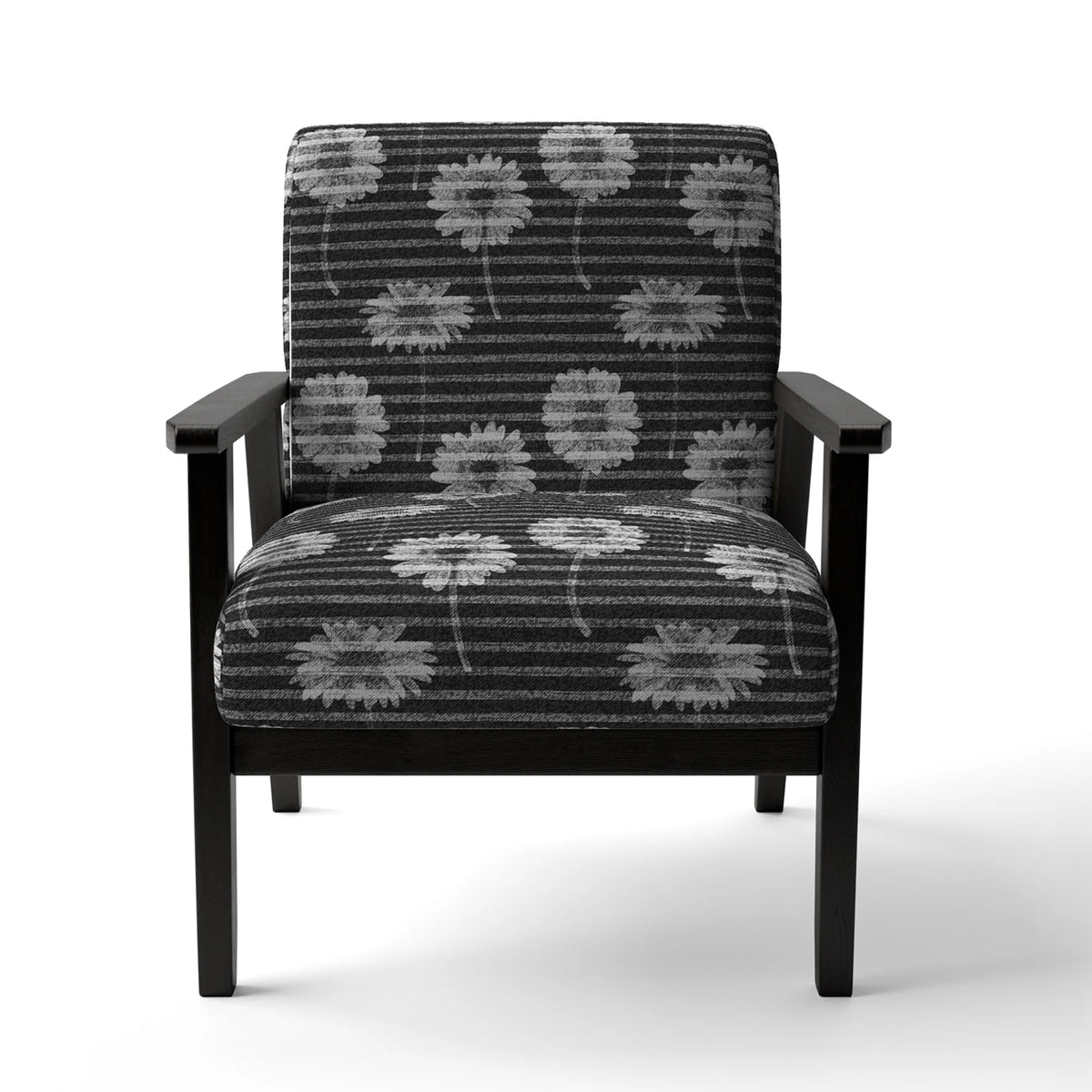 Upholstered Patterned Accent Chair and Arm Chair Y532772