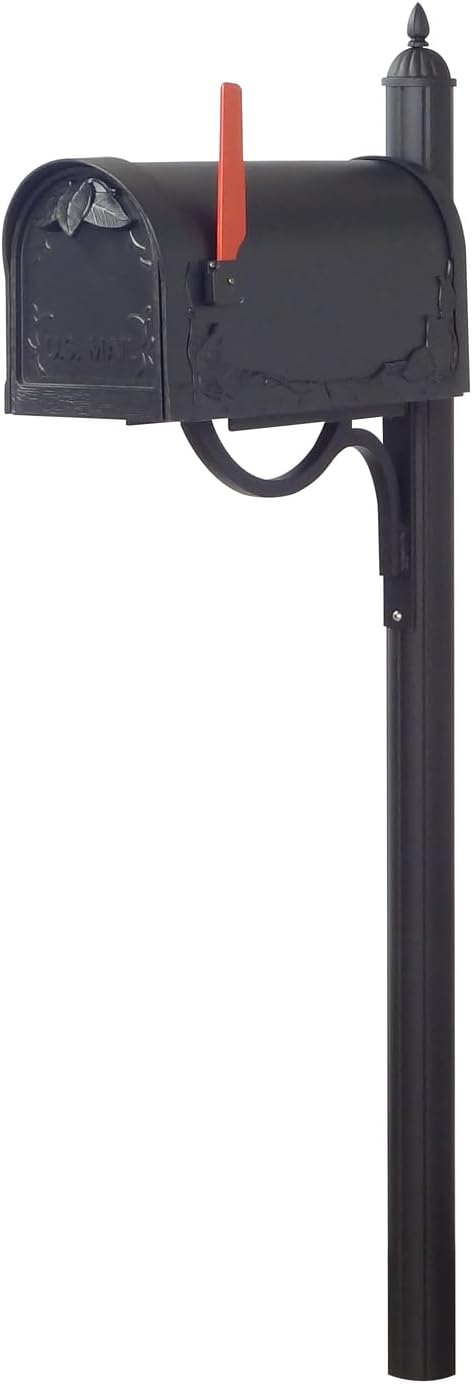 Floral Mailbox with Locking Insert and Mailbox Post M100841