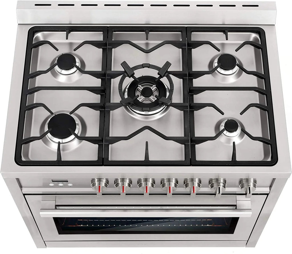 36-in 5 Burners 3.8-cu ft Convection Oven Freestanding Gas Range W7444