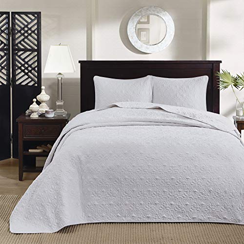Cream King 3 Piece Reversible Quilt Set P1936
