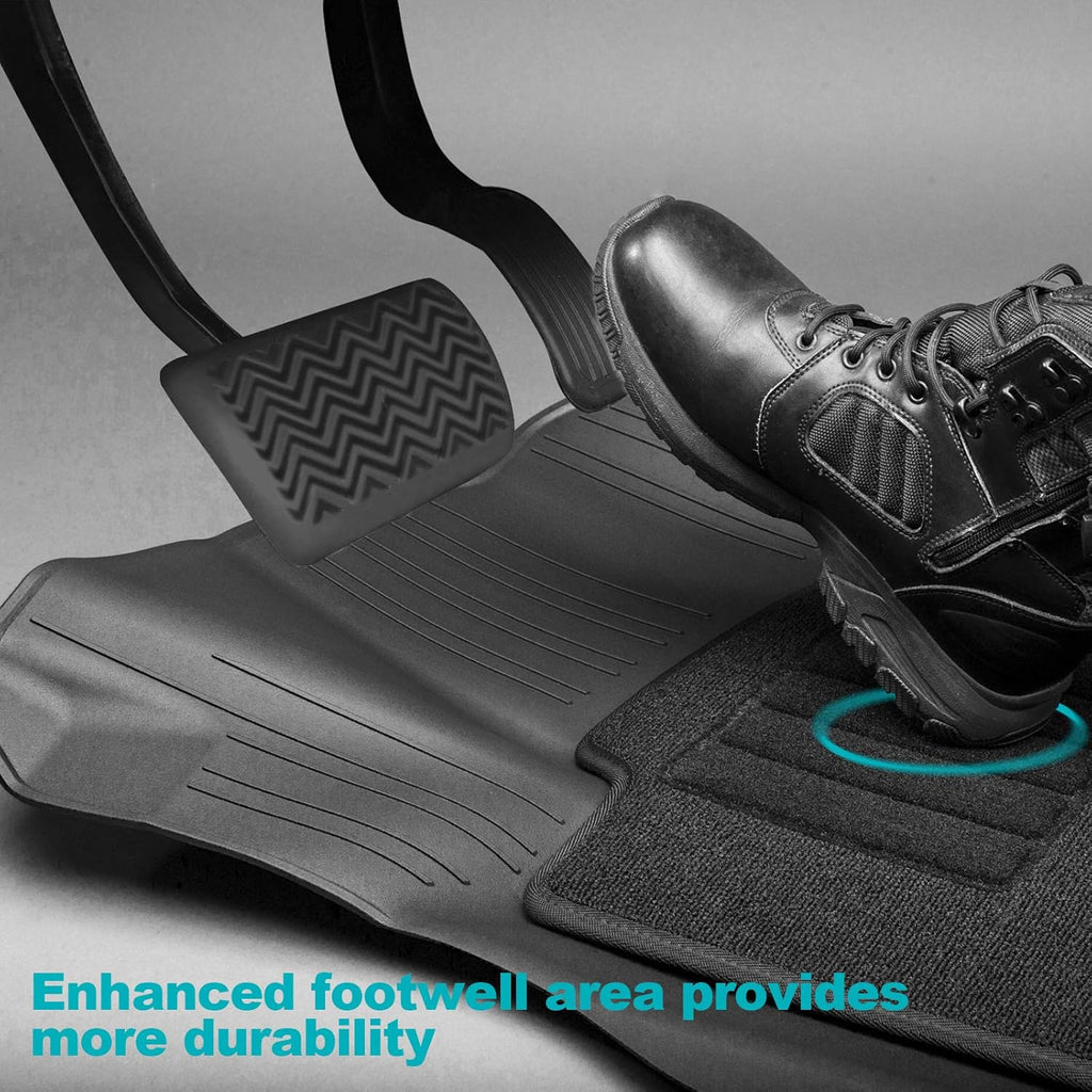 Black Floor Mats with Front Carpet Mats B5485