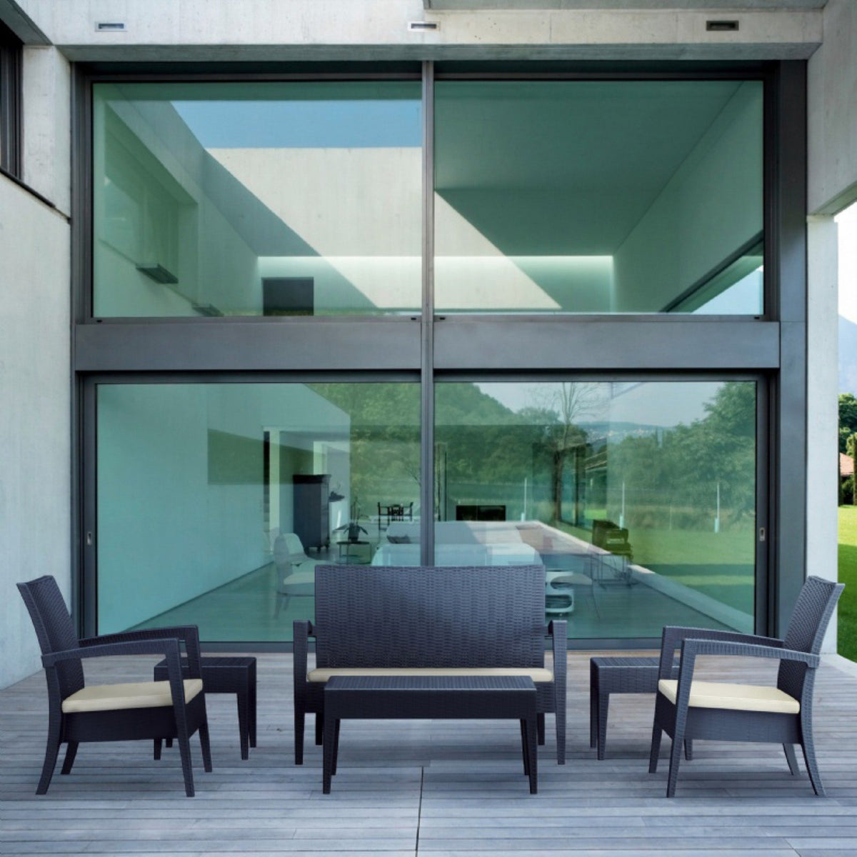 6 Piece Patio Sofa Set in Dark Gray M1512