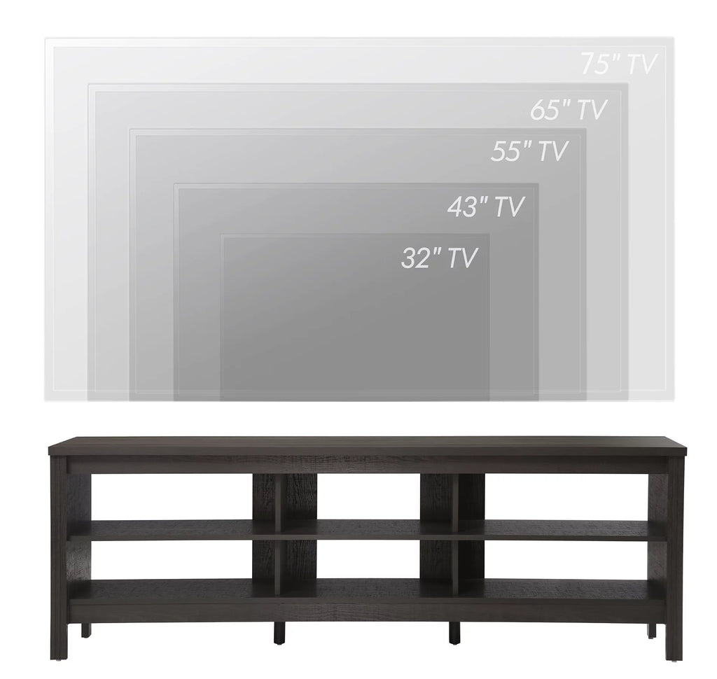 Espresso 70 inch TV Stand with 6 Cubby P793