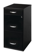 3 Drawer Letter Width Vertical File Cabinet with Pencil Drawer, Black I588