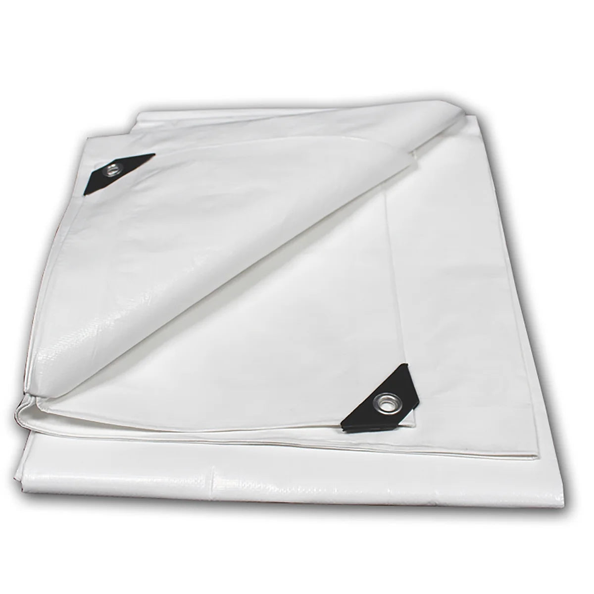 White 16’ x 20’ Polyethylene Tarp with Aluminum Grommets W313371