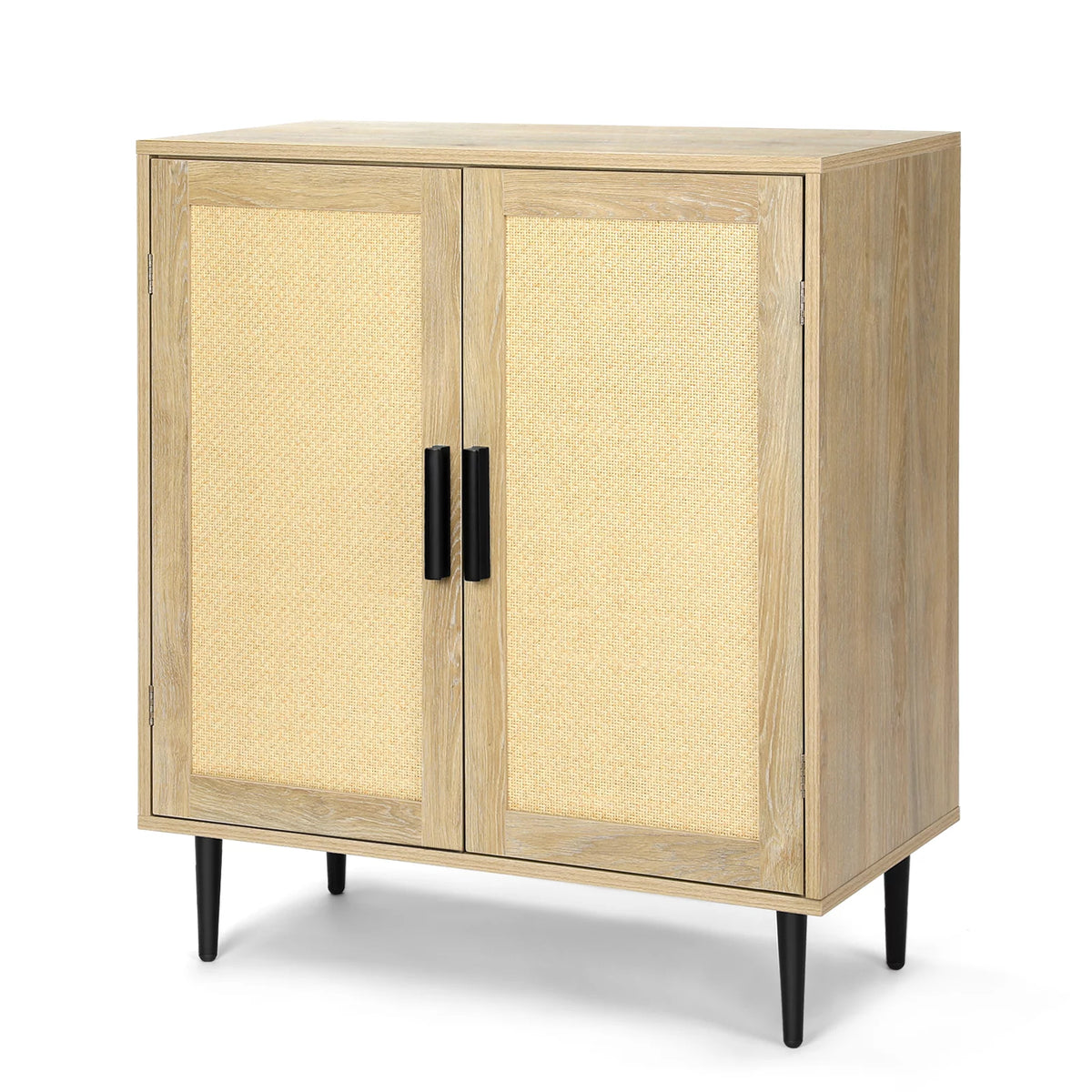 34.4'' Tall Sideboard Buffet Cabinet with Rattan Doors O102176