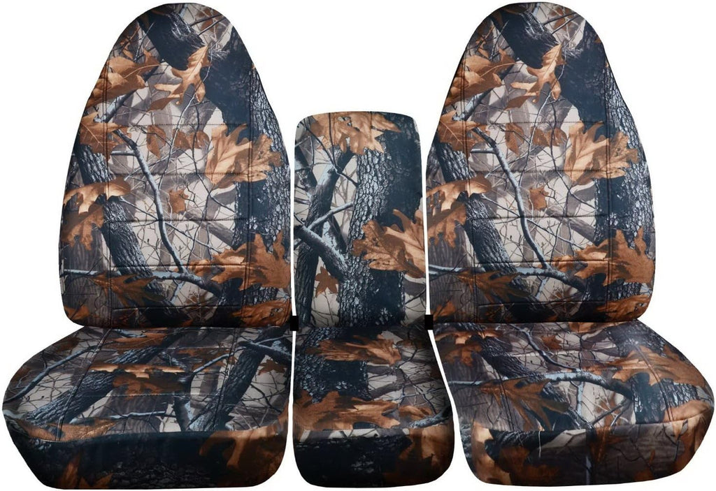 Camo Truck Seat Covers for 2002-2005 Dodge Ram Front 40/20/40 Split Bench with Center Console F12912