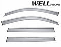 Side Window Wind Deflector Visors with Chrome Trim C16490