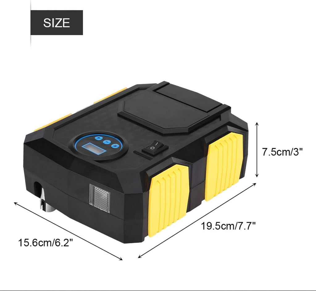 DC 12V Digital Portable Car Tire Inflator Pump 150PSI, Pack of 2 Y65003