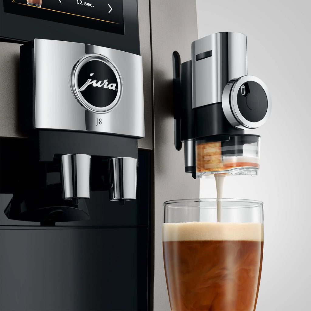 Jura J8 Coffee Machine with Sweet Foam Function and Cutting Edge Technology (Midnight Silver) N63786