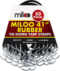 50 Pack 41" EPDM Rubber Tarp Straps with Crimped Hooks F855118