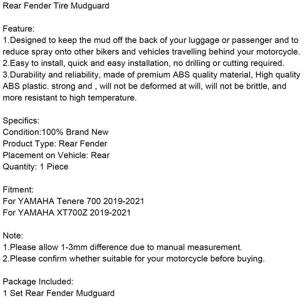 Rear Wheel Fender Tire Mudguard S123