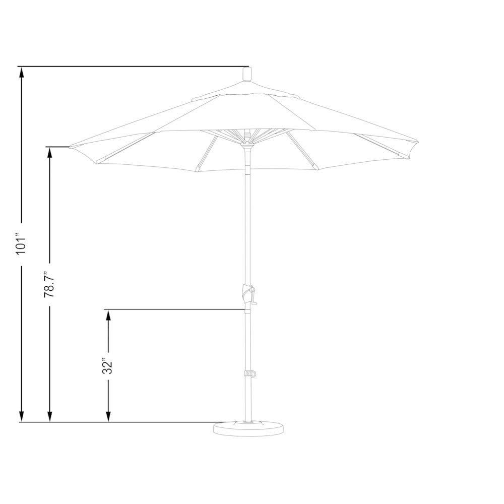 9 ft. Aluminum Push Button Tilt Market Umbrella, Beige Z3720