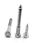 Hex Lag Screw Low Carbon Steel Zinc Plated Pk 10 L84206