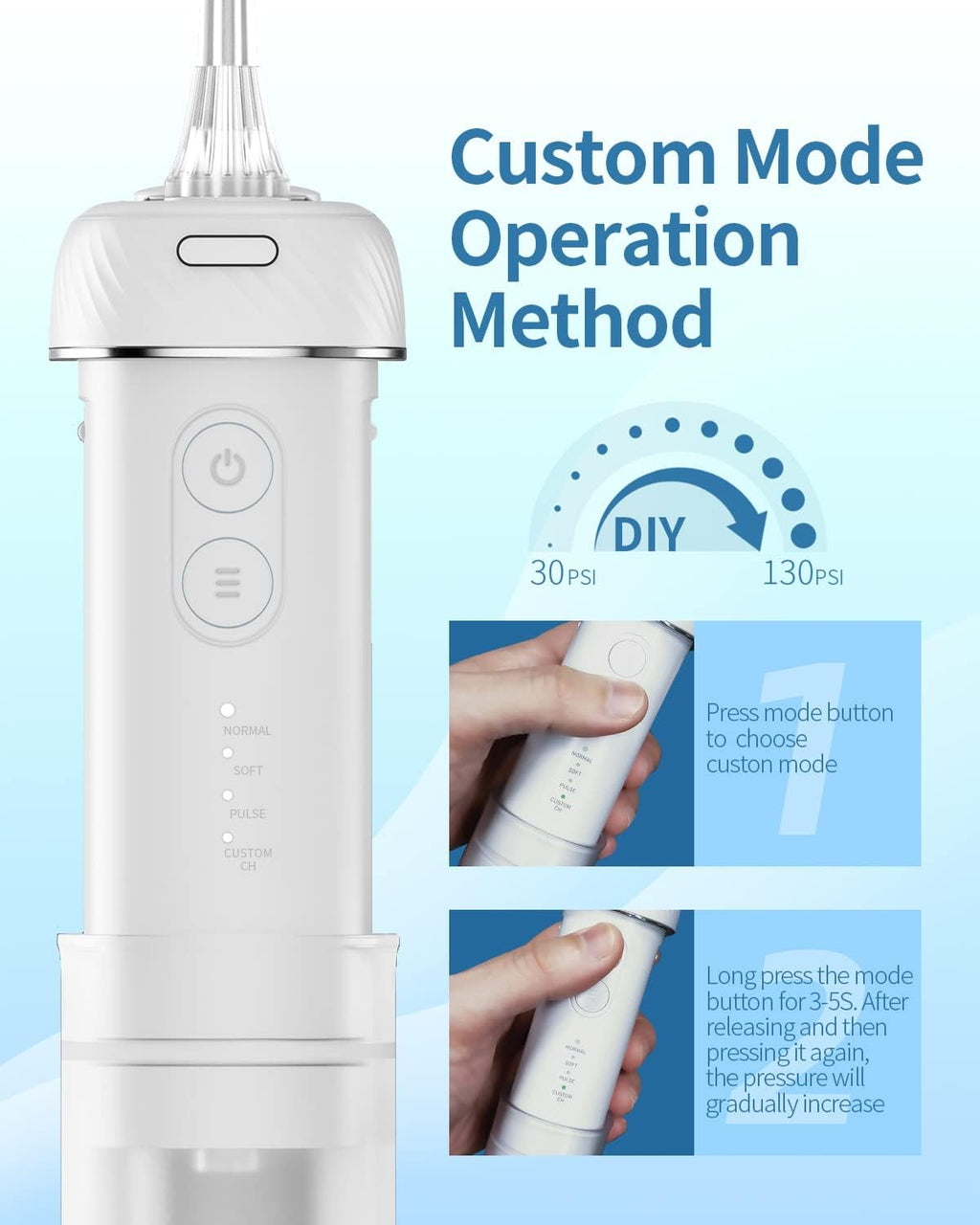 Cordless Portable Water Flosser with Telescopic Water Tank R652532