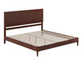 King Solid Wood Low Profile Platform Bed, Walnut A41584