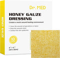 Honey Gauze Dressing 4" x 4", 10 Pcs/Box Medical Bandage Tulle Mesh Patch P600