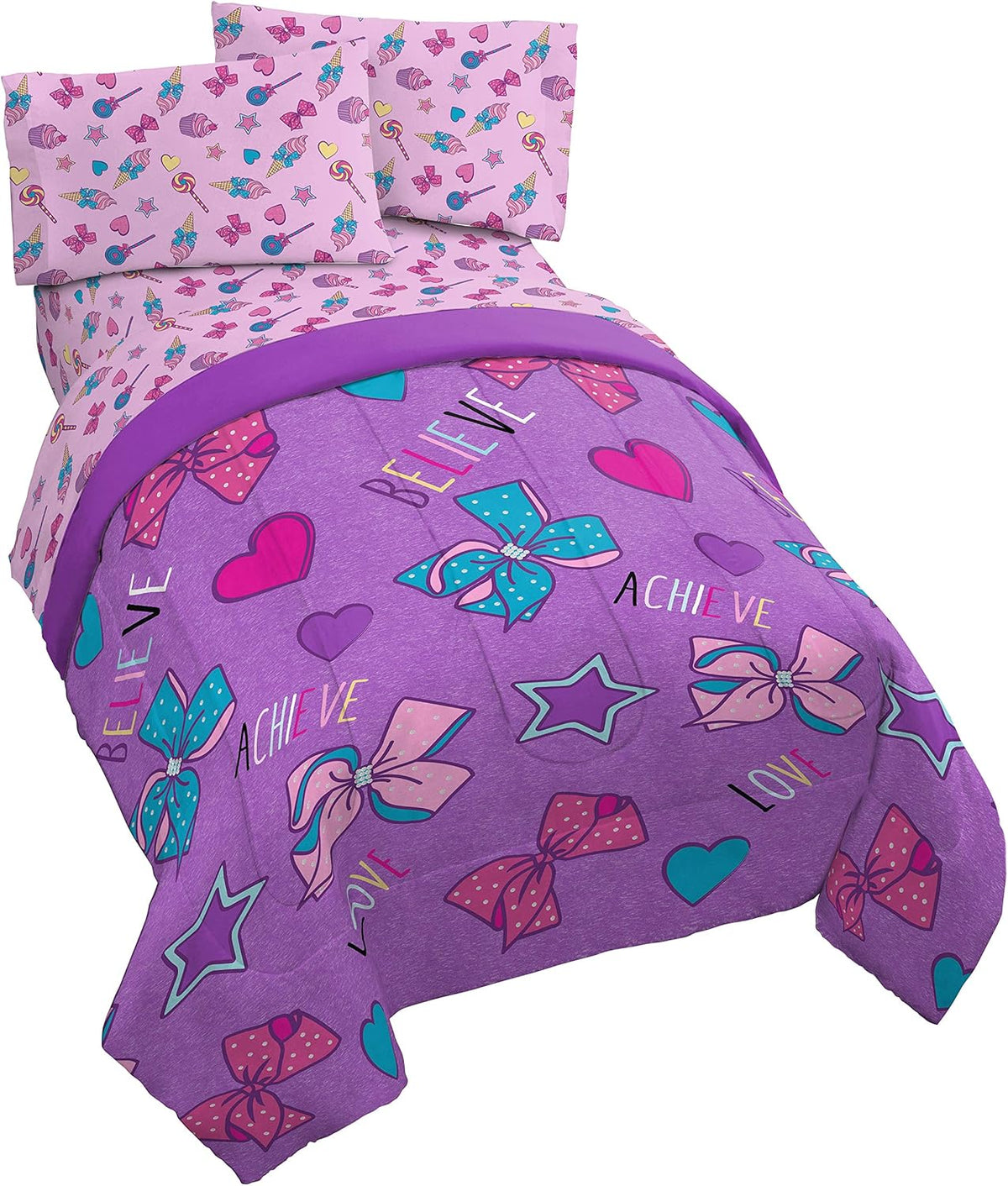Purple 4 Piece Twin Bed Set P197315