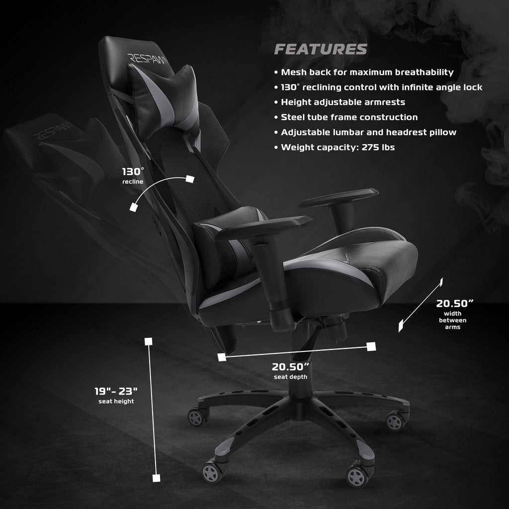 Gray Mesh Back Gaming Chair A459097