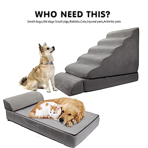 6 Step Non-Slip Pet Stairs for High Beds 30-36 inches W720420