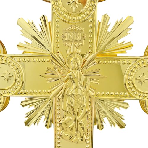 Large Zinc Alloy Electroplated Cross 29.5 Inches U84355