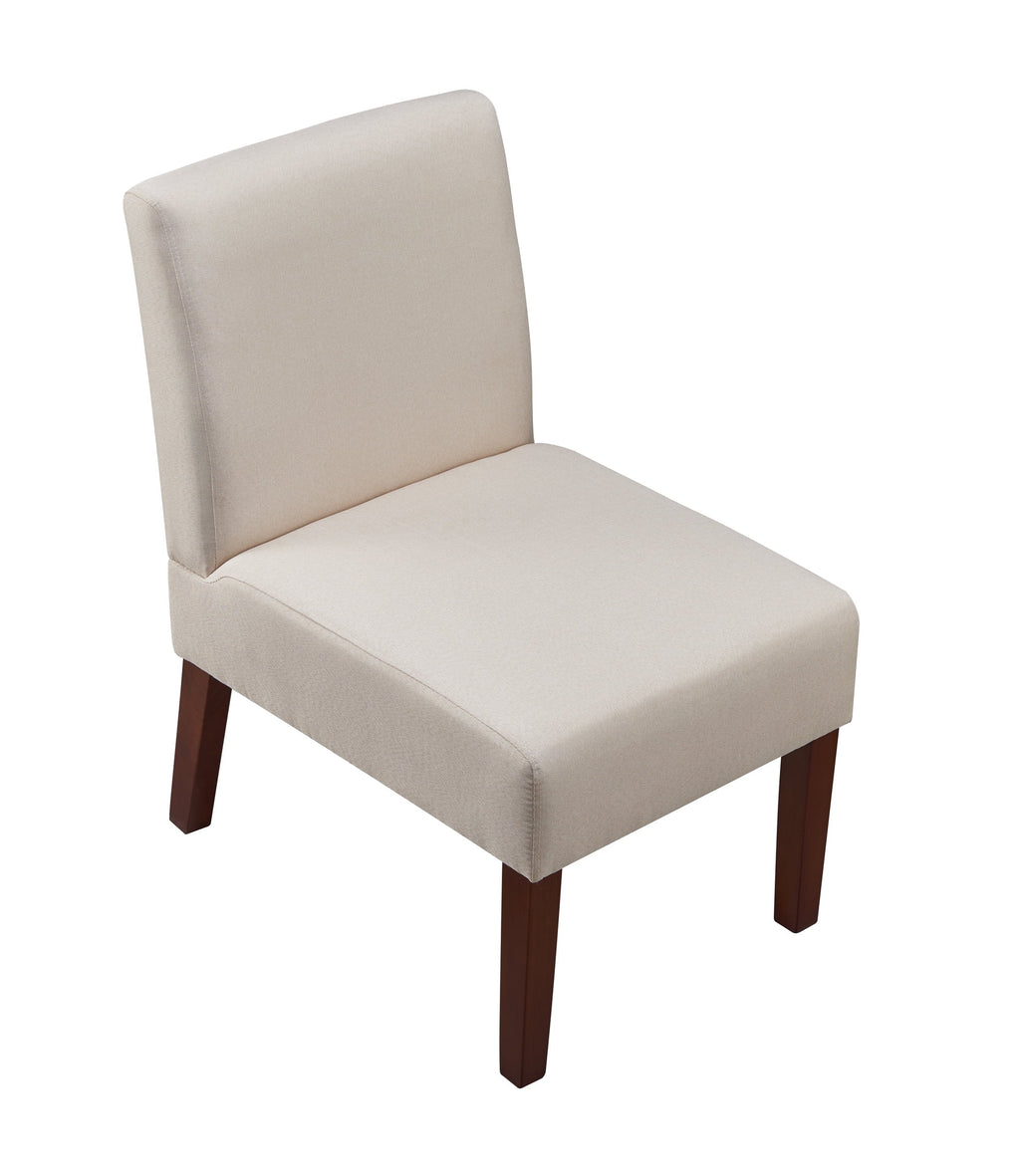 Fabric Accent Chair Set of 2 with Round Wood Table Y268075