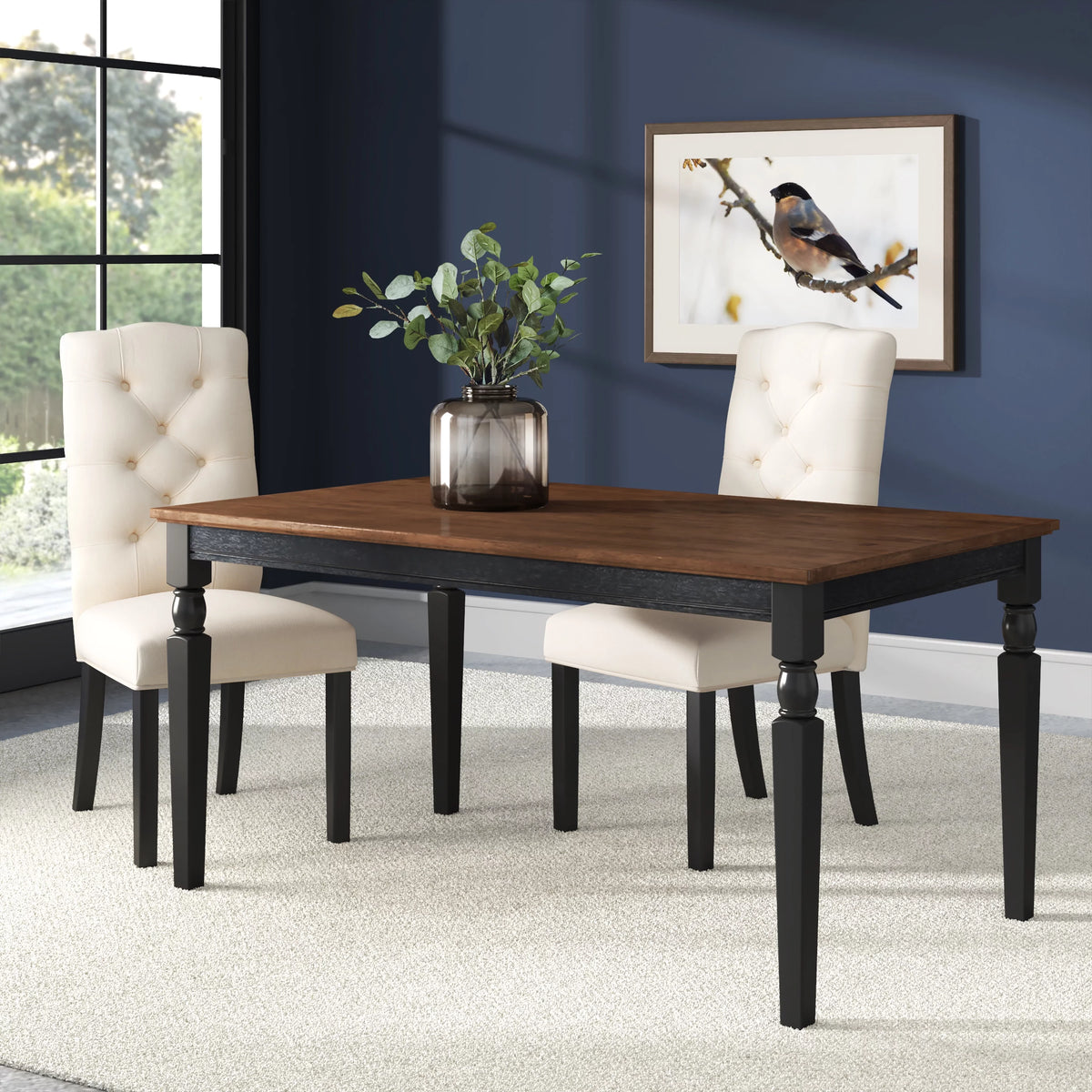 Beige Tufted Dining Chair Set of 2 E9992