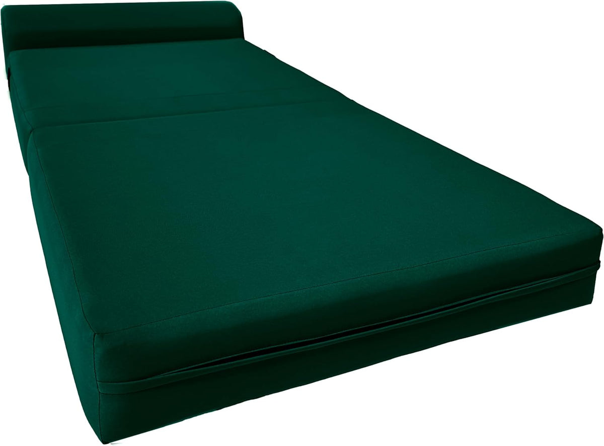 Hunter Green Folding Foam Sleeper Chair Sofa Bed, 70 x 36 x 6 in Z1757