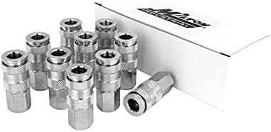 1/4" FNPT High Flow Quick-Connect Steel Coupler, Box of 10 D977