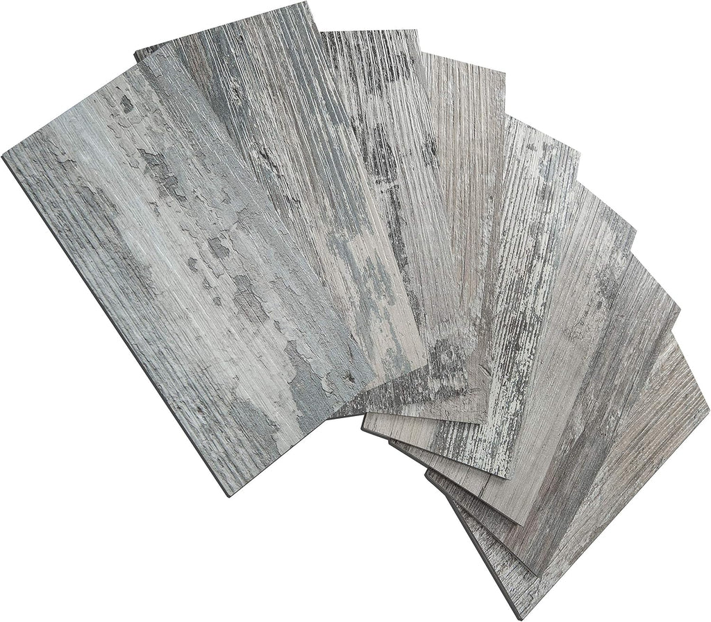 100 Piece Peel and Stick PVC Tile 3 Inch x 6 Inch Rustic Brick E3366