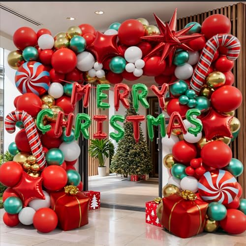143 Pcs Christmas Balloon Garland Arch Kit D7021
