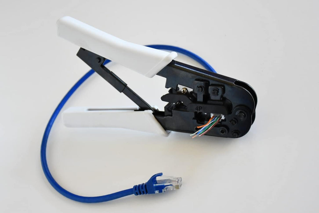 31 Cable Crimping Tool for RJ11, RJ12, RJ45, CAT5, CAT6, CAT7, CAT8 Cables P8155
